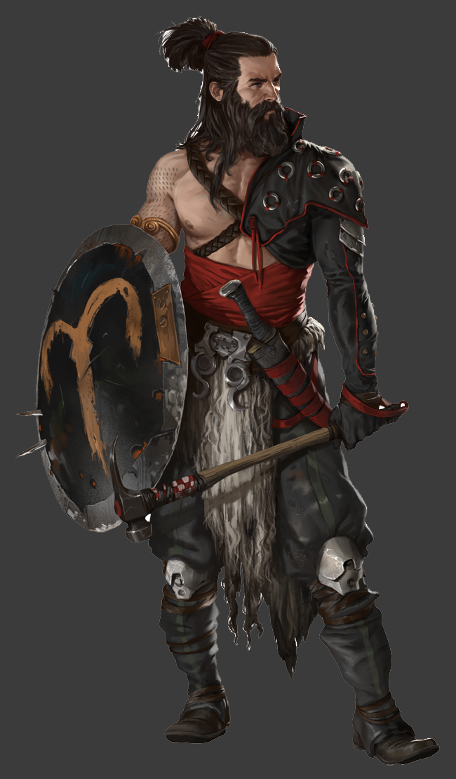 Fantasy Warrior With Shield